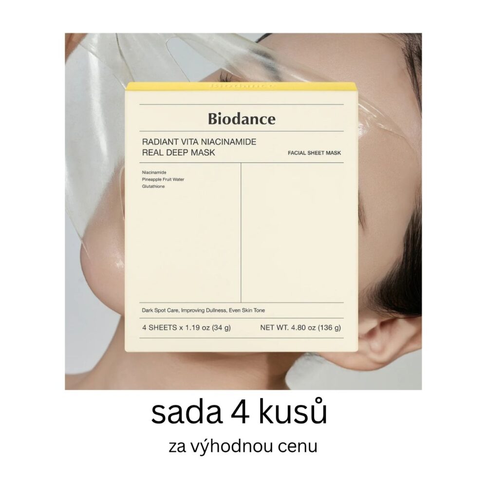 Biodance Radiant Vita Niacinamide Real Deep Mask - 4 kusy